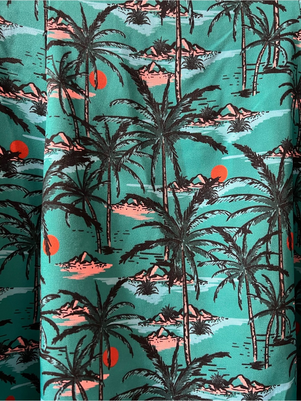 Boulevard Nights Willow Dress | Tropical Palm Print | XS | Retro Pin Up - Picture 4 of 5